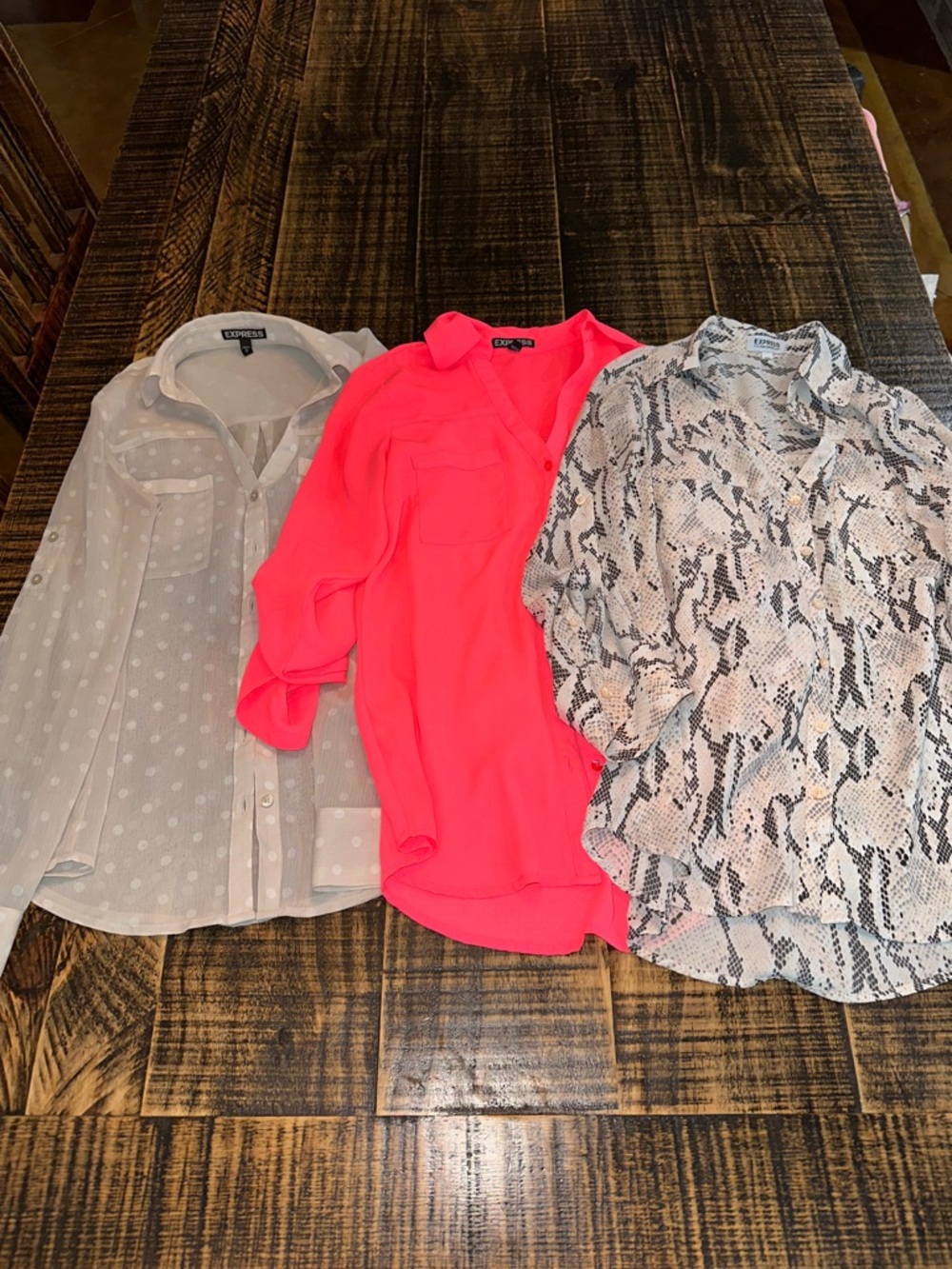 Express size XS button down shirts lot of 3